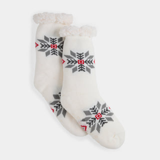 Cozy Cabin Slipper Socks - Nordic Snowflake