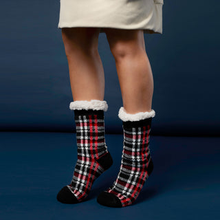 Cozy Cabin Slipper Socks - Nordic Snowflake