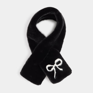 Pull Through Bow Scarf - Black