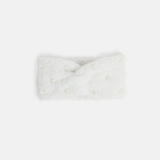 Pearl Embellished Headband - Winter White