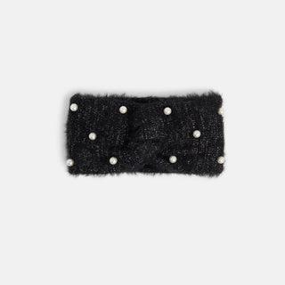 Pearl Embellished Headband - Black