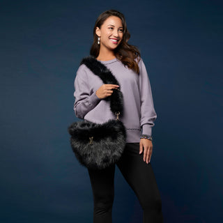 Arleigh Faux Fur Crossbody - Black