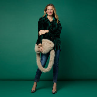 Arleigh Faux Fur Crossbody - Tan