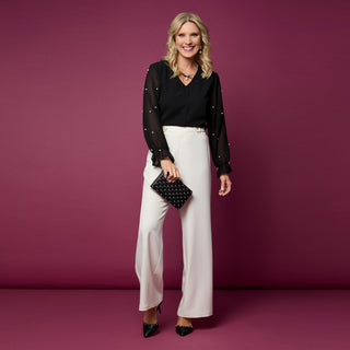 Diana Pearl Clutch - Black