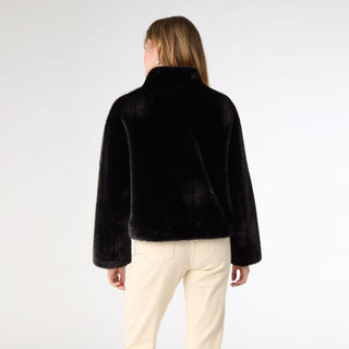 Alondra Faux Fur Jacket - Black