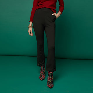 Celyse Baby Flare Pant with Side Inset - Black/Gold