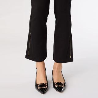 Celyse Baby Flare Pant with Side Inset - Black/Gold