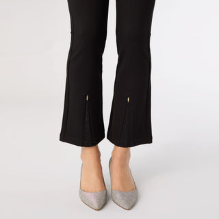 Celyse Baby Flare Pant with Front Inset - Black/Black Sparkle