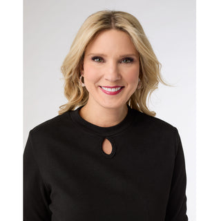 Alexis Super Soft Keyhole Neck Top - Black