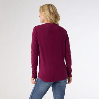 Alexis Super Soft Keyhole Neck Top - Wine
