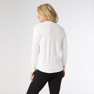 Alexis Super Soft Keyhole Neck Top - White