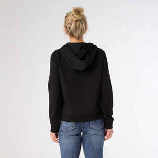 Merry & Bright Hooded Sweatshirt - Black
