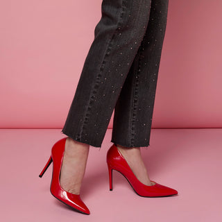 EverStretch Straight Ankle with Front Rhinestones - Black Washed