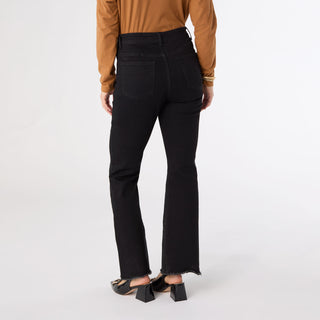 EverStretch Baby Bootcut with Bottom Embroidery - Black