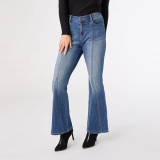 Bambu Soft Flare with Front Seam - Medium Denim