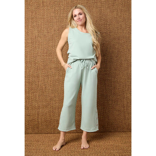 Weekend Brushed Button Crop - Coral