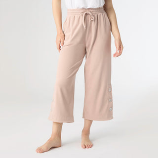 Weekend Brushed Button Crop - Tan
