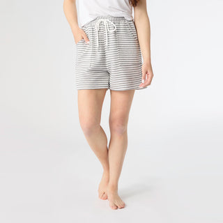 Cozymaxx Quilt Shorts - Grey Stripe