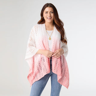 Margot Knit Wrap - Light Coral