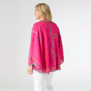 Jovie Wrap with Embroidery - Pink Glo