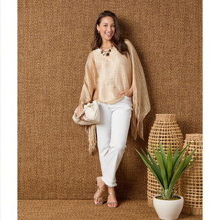 Charlotte Wrap with Lurex - Gold