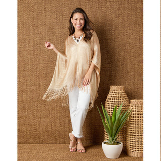 Charlotte Wrap with Lurex - Gold