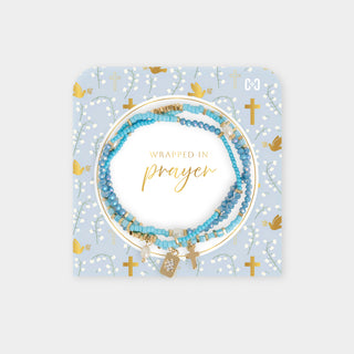 Wrapped in Prayer Bracelet - Light Blue