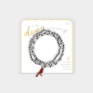 I am Always With You Bead Bracelet - Silver