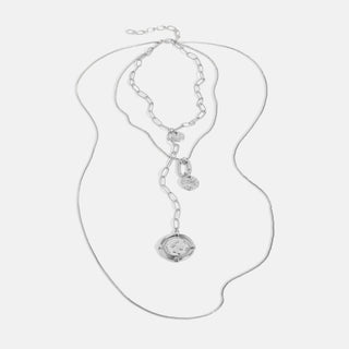 Thalia Necklace - Matte Silver