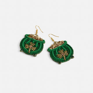 Pot of Gold Earring - Green