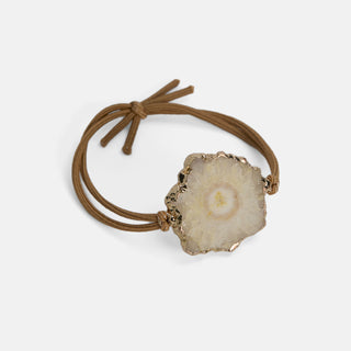 Gemstone Hair Tie - Cream