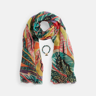 Springtime Scarf + Bracelet - Jungle Multi