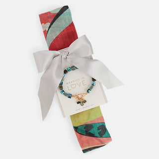 Springtime Scarf + Bracelet - Jungle Multi