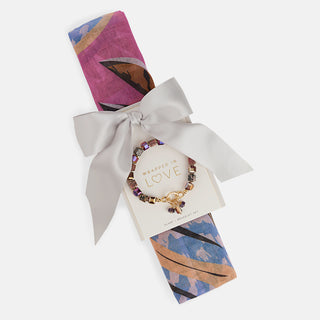 Springtime Scarf + Bracelet - Tropical Multi