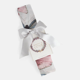 Butterfly Scarf + Bracelet - Purple/Blue