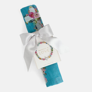 Faith Scarf + Bracelet - Turquoise