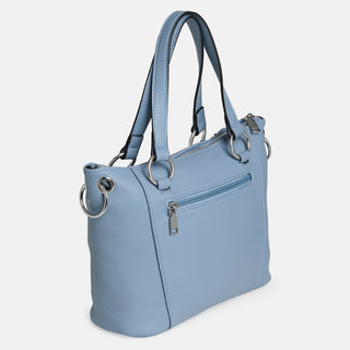 Evelyn Studded Tote - Denim Blue