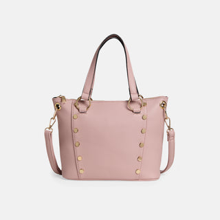 Evelyn Studded Tote - Carnation Pink