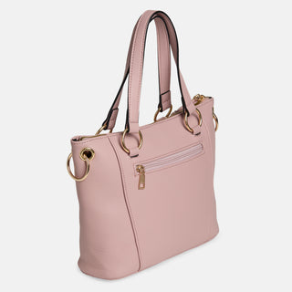 Evelyn Studded Tote - Carnation Pink