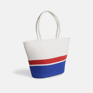 Patriotic Striped Tote - Red/White/Blue