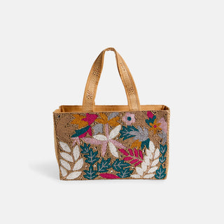 Liliosa Beaded Mini Tote - Natural/Multi
