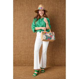 Liliosa Beaded Mini Tote - Natural/Multi