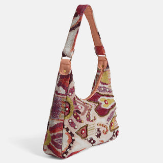 Saffron Tote w/ Faux Pearls - Pink