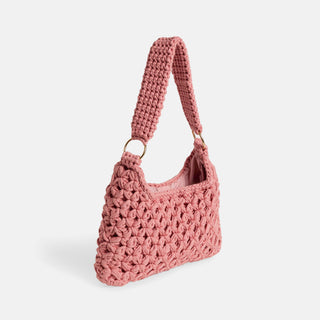 Brynley Crochet Mini Tote - Rose