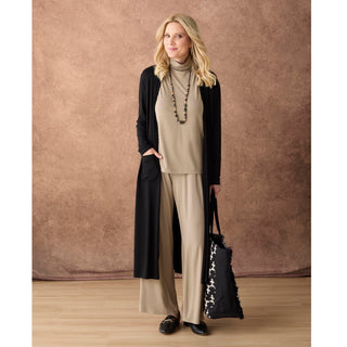 Soft Landing Long Sleeve Cardigan - Black