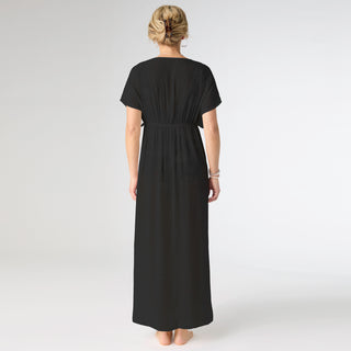 Scarlett Swim Cover-Up Long Dress - Black