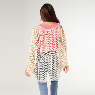 Ophelia Crochet Poncho - Natural