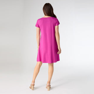 Francis Flutter Sleeve Dress - Electric Fuchsia