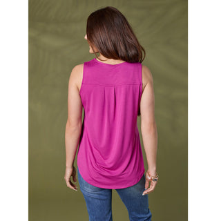 Erin Pleat Back Tank - Royal Blue