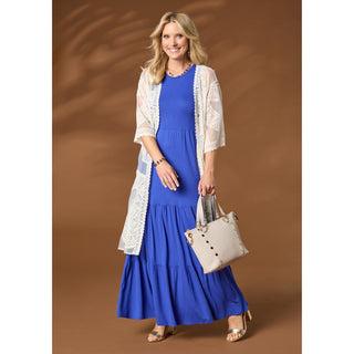 Scilla Elbow Sleeve Open Cardigan - Off White